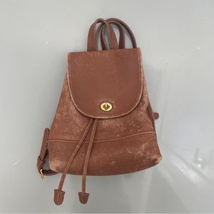 Vintage brown leather backpack
